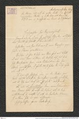 Nachlass Franz Steindachner, Brief (unvollständig) von Franz Sikora an Franz Steindachner (20.03.1891), Inv.Nr. 482.01, Seite 1